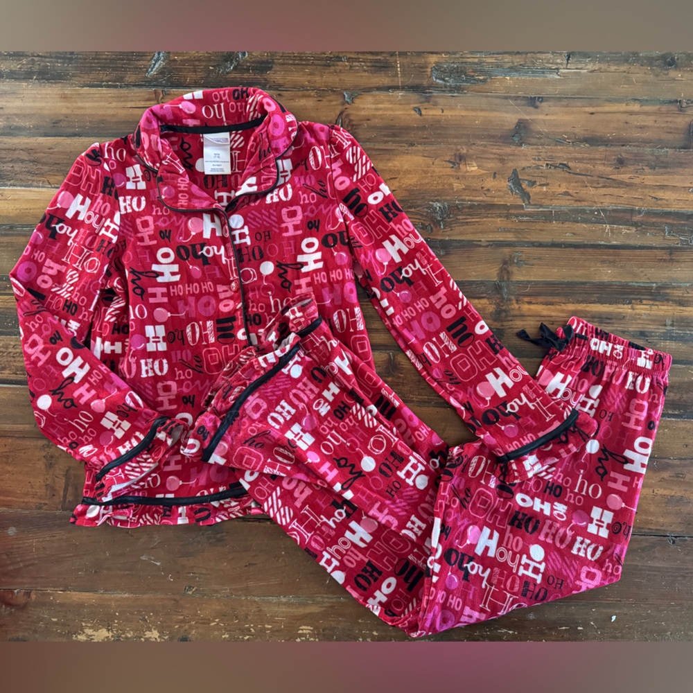 Total Girl Red Christmas Pajama Set